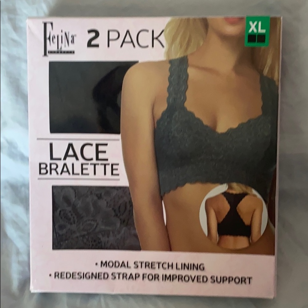 Xl two pack lace bralette